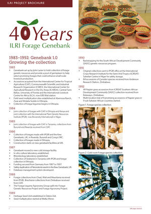 ILRI Forage Genebank: 40 years