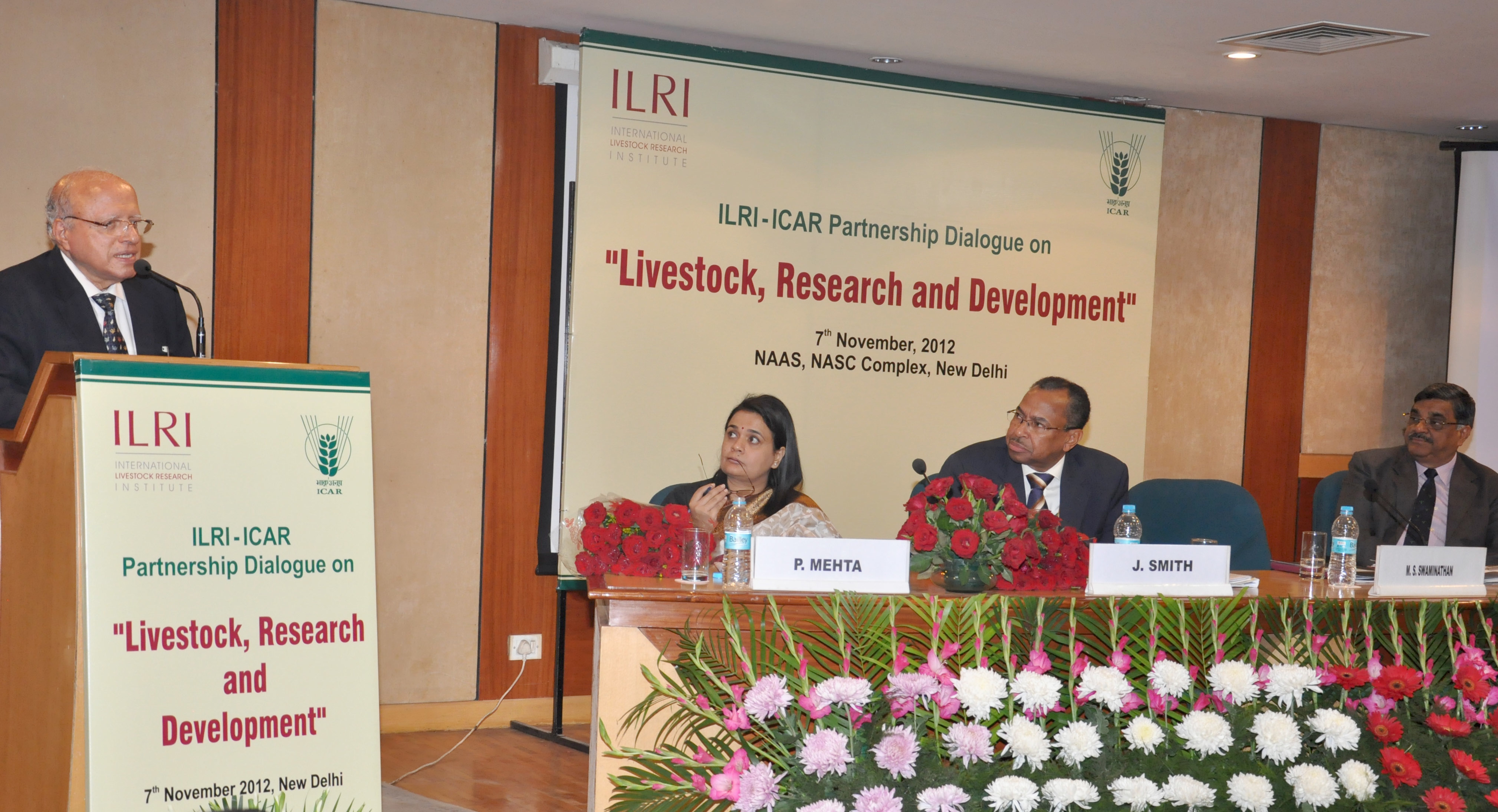 MS Swaminathan presents at ILRI-ICAR Partnership Dialogue