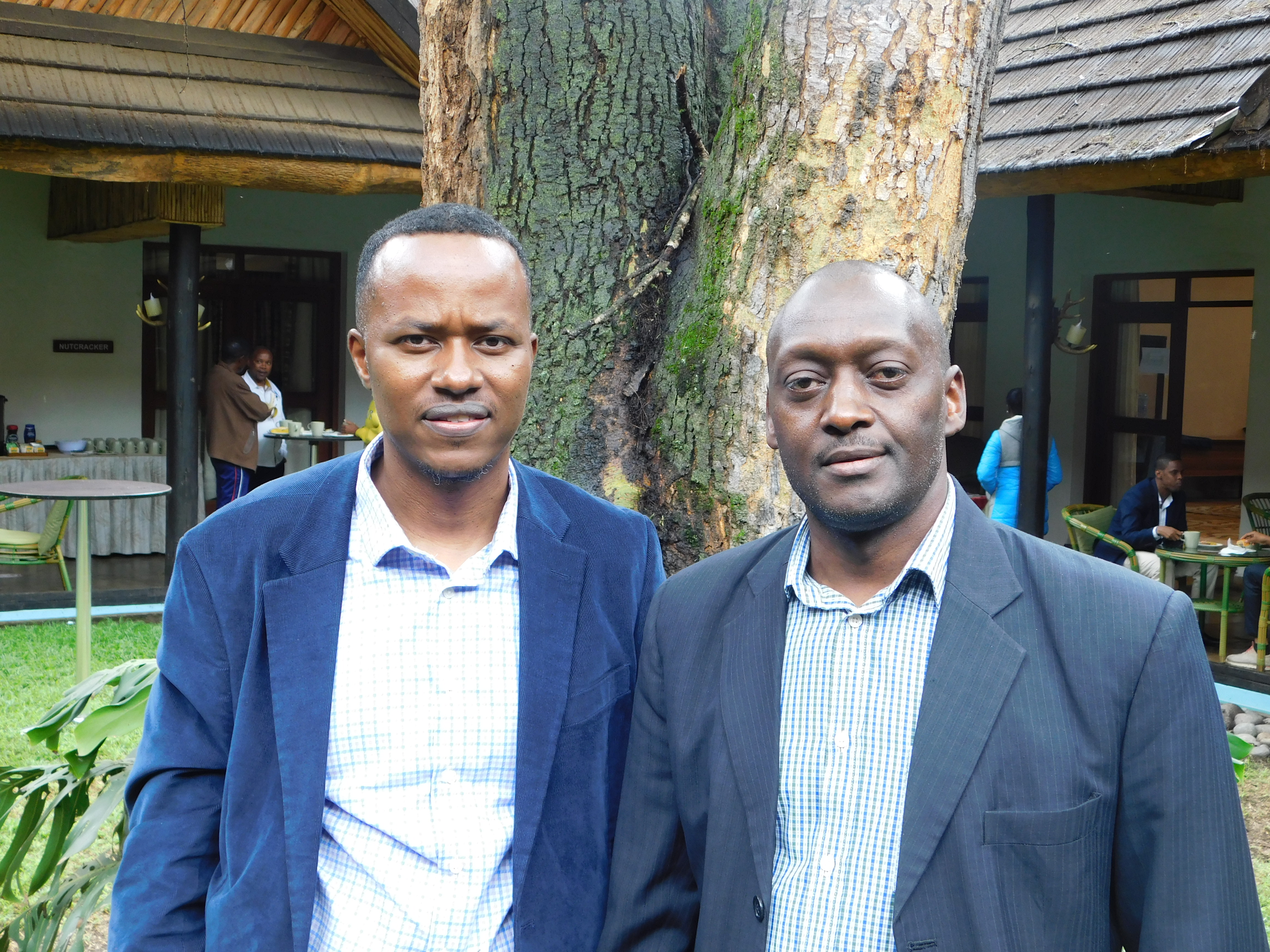 USAID’s Joseph Wanyoike and ILRI’s Bernard Bett (photo credit: ILRI/Fenja Tramsen).