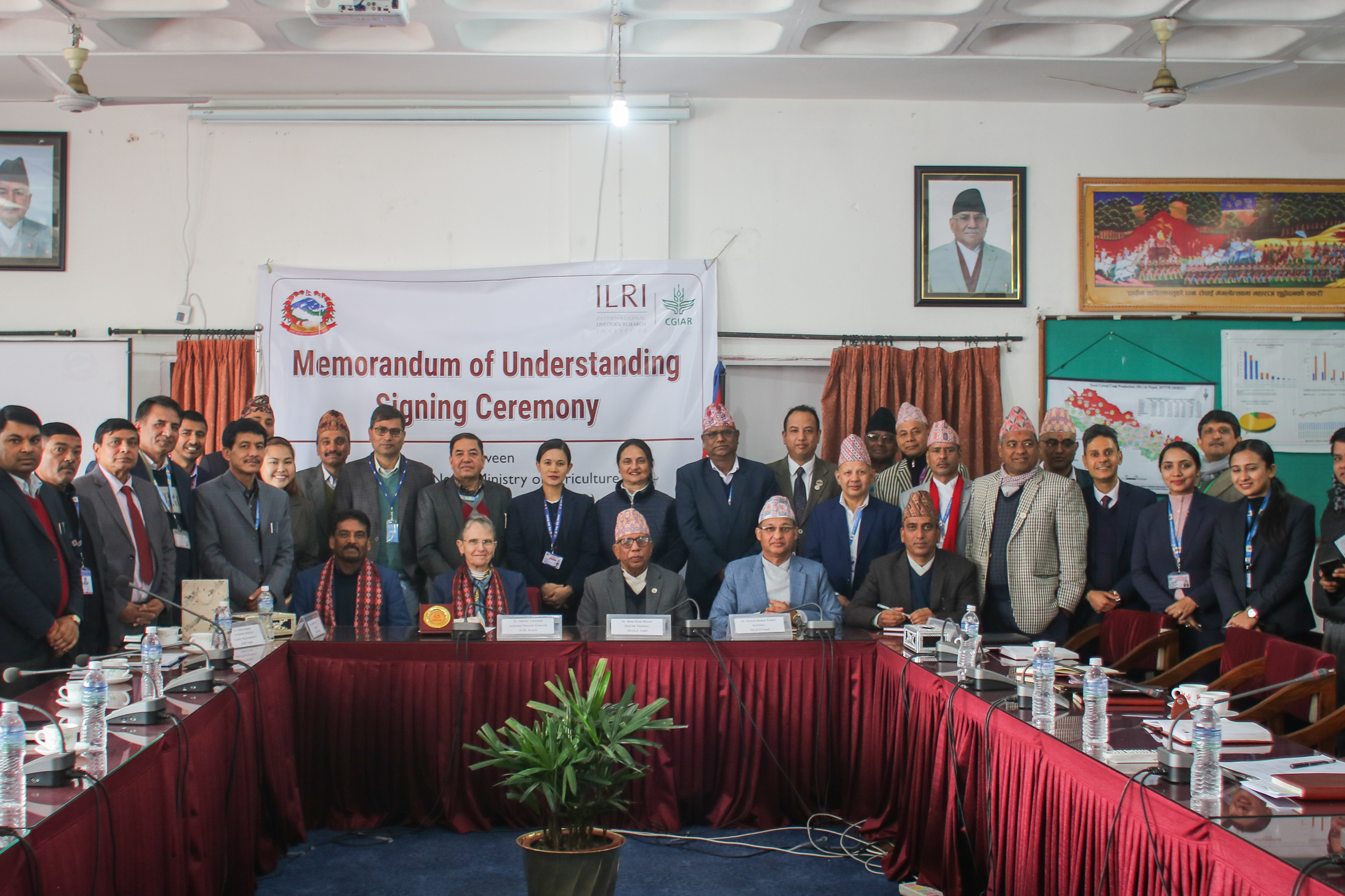 Group photo at the MoU signing in Kathmandu, Nepal on 31 January 2024 (photo credit: MoALD).