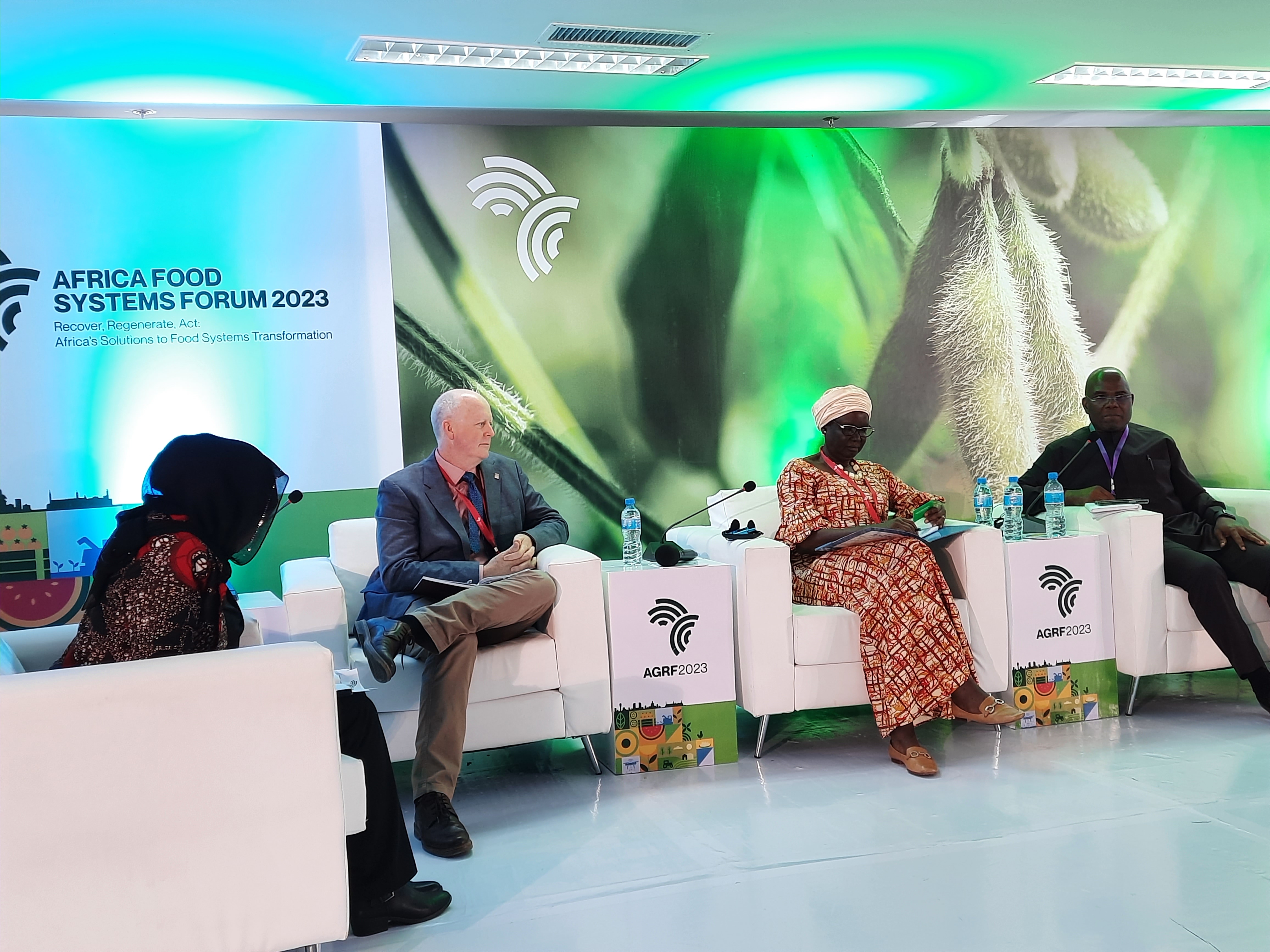 Anthony Whitbread (ILRI) on a panel at AGRF 2023 Sustainable Livestock and Pastoralism session (ILRI / Shahida Hussien).