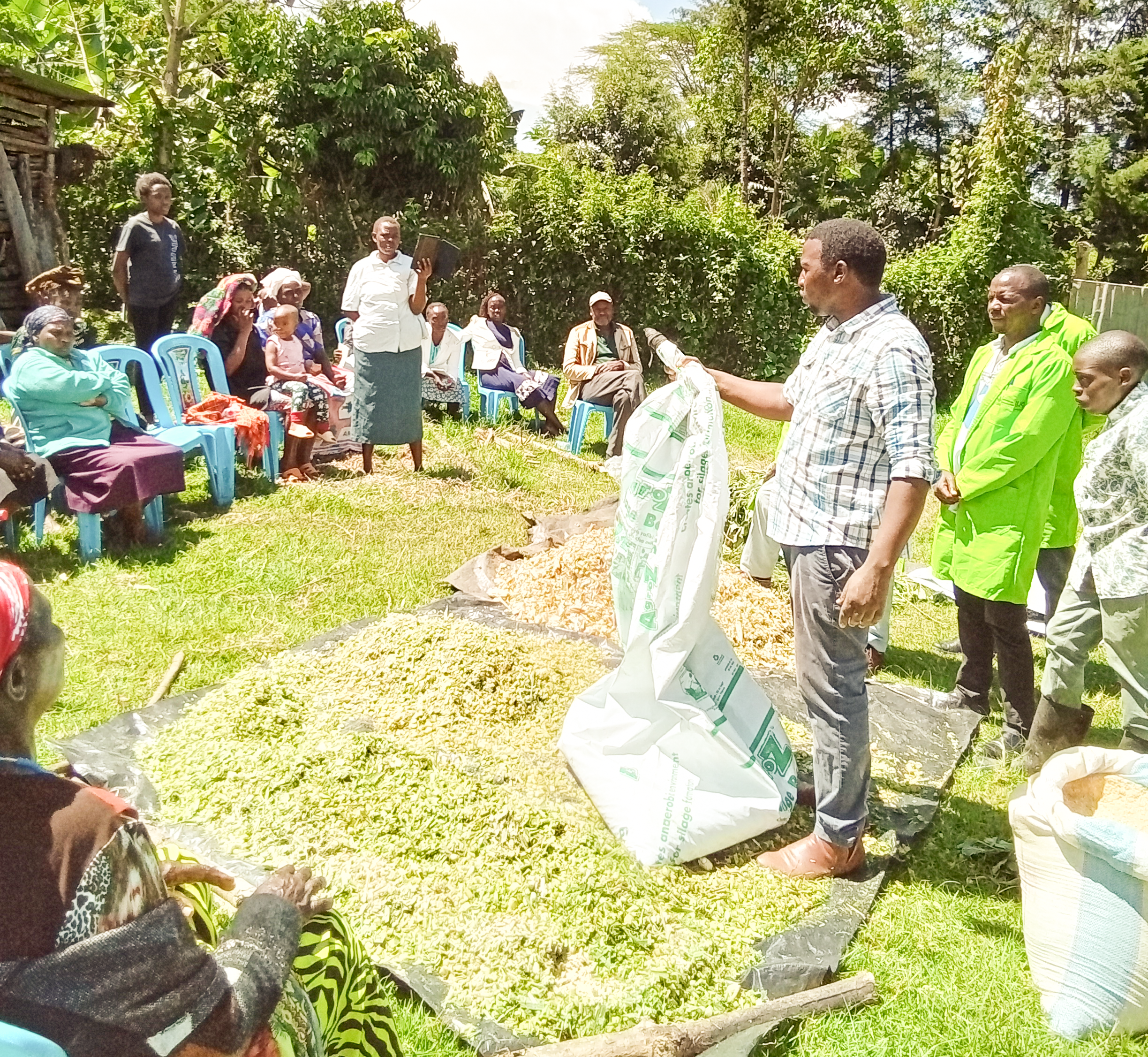 Nicholas and Rahab hosting a farmers field Day