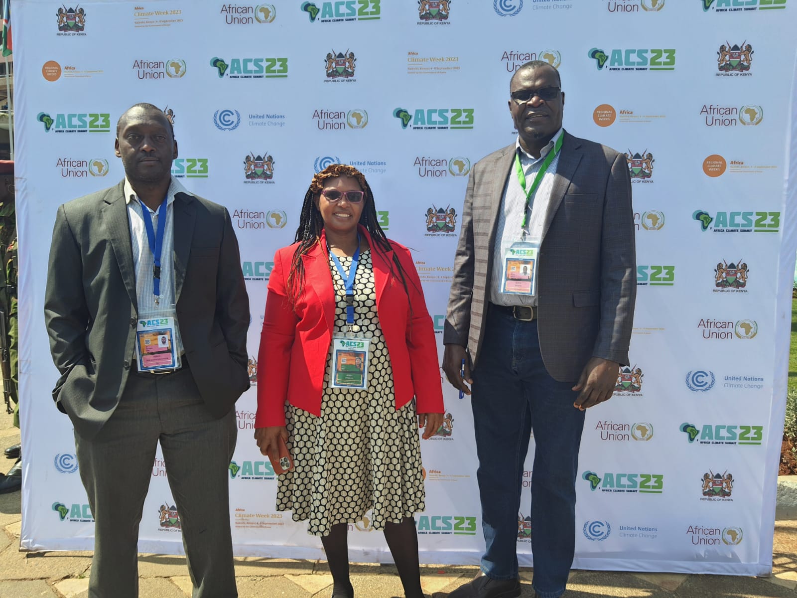 Speakers at Africa Climate Summit Side event: Bernard Bett (ILRI), Naomi Mutie (Ministry of Health, Kenya) and Martin Baraza (VSF-Germany)