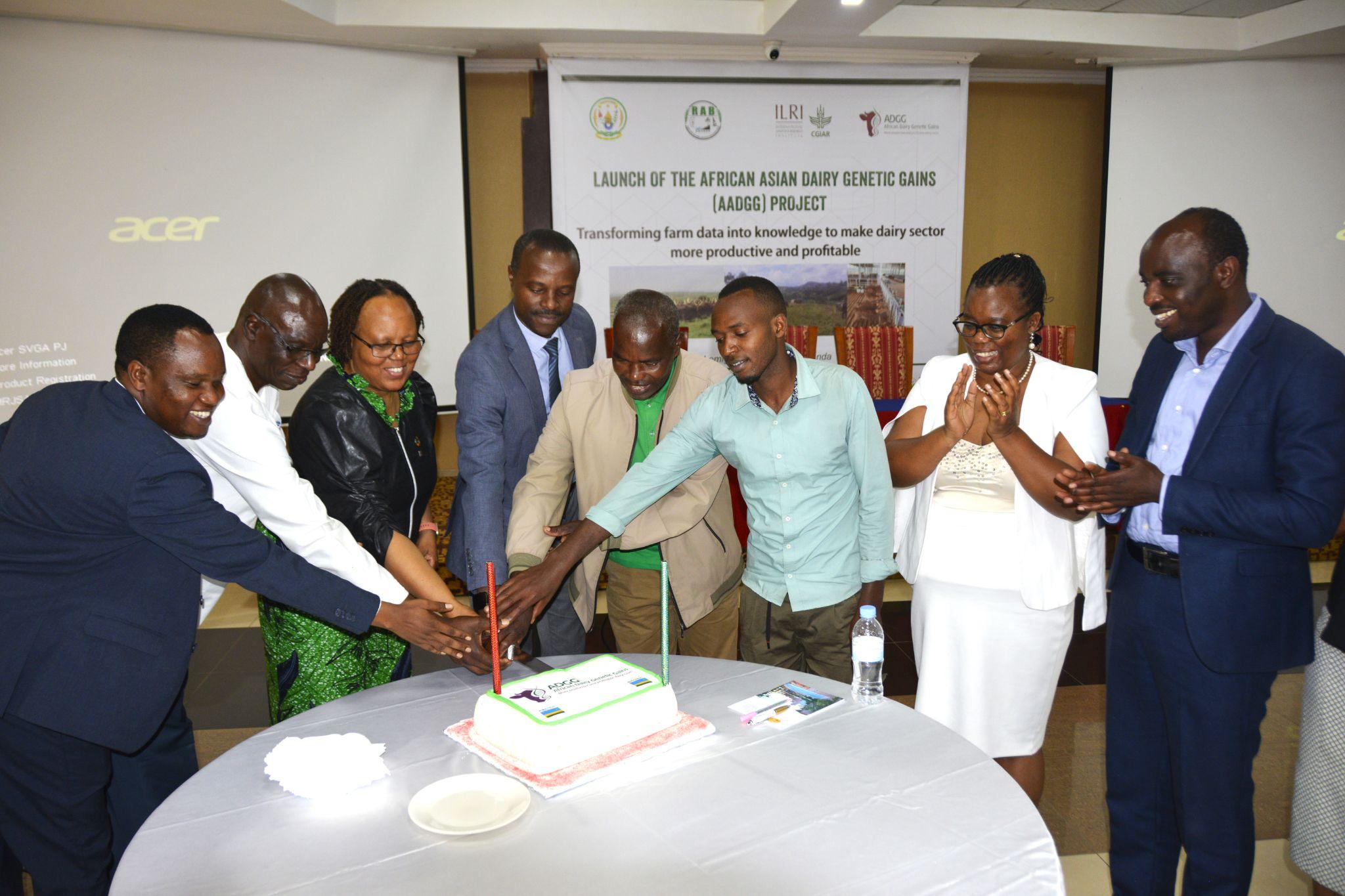 Celebrating the launch of AADGG in Rwanda (photo: Fenja Tramsen/ ILRI).