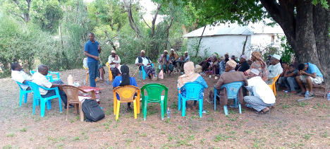 meeting with community members