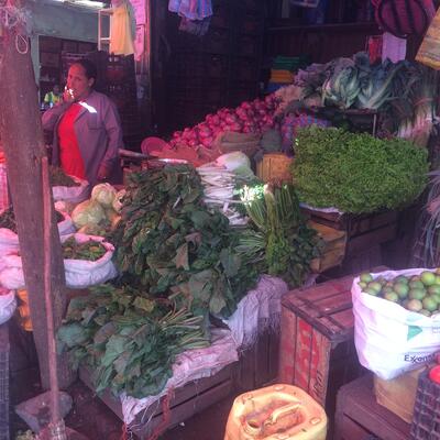 Vegetable market in Ethiopia