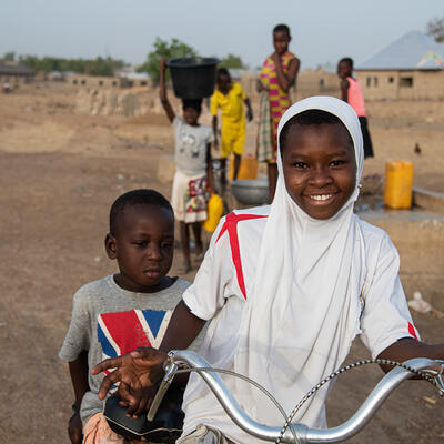 Children playing in Zebilla, Bawku West District of the Upper East Region, northern Ghana.