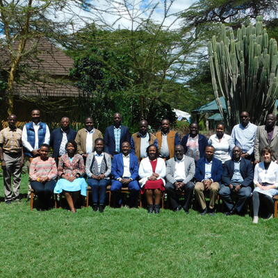 Attendees of the Rift Valley fever contingency plan meeting in Naivasha, on 22 November 2023 (photo credit: ILRI/ Fenja Tramsen).