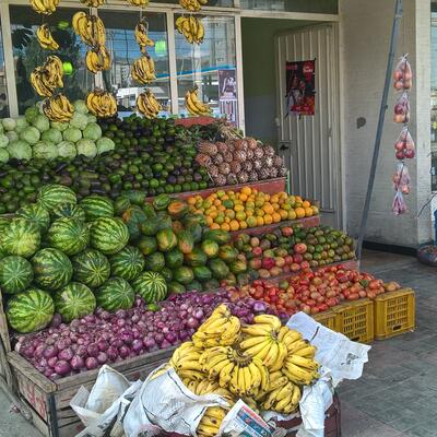 Fruit and vegetable shop in Addis Ababa, Ethiopia
