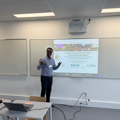 Million Gebreyes presenting at the FSD8