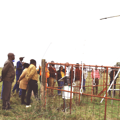 CapDev Participants learning about how the Eddy Covariance Tower works in measuring methane carbondioxide and vegetative cover profile at Kapiti 