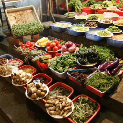 Vegetable on sale in an informal market