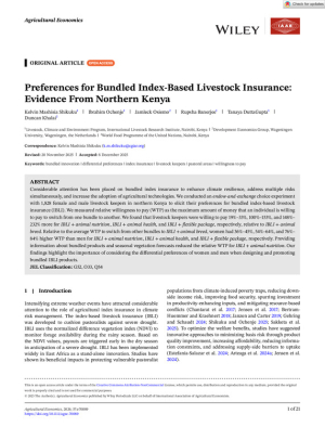 Agricultural Economics - 2026 - Shikuku - Preferences for Bundled Index‐Based Livestock Insurance Evidence From Northern.pdf.jpg
