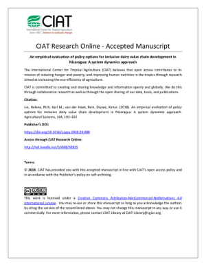 An empirical evaluation of policy options for inclusive dairy value chain development in Nicaragua A system dynamics approach-manuscript.pdf.jpg