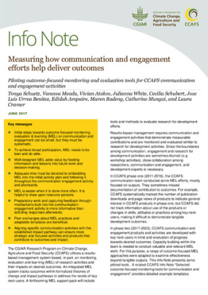 CCAFS Info Note Measuring how comm and engagement efforts help deliver outcomes June 2017.pdf.jpg