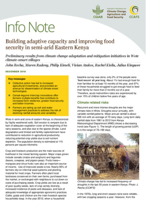 CCAFS info note - Building adaptive capacity and improving food security in semi-arid Eastern Kenya.pdf.jpg