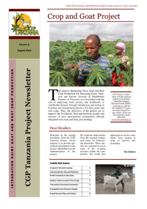 Crop and goat Project Newsletter, Volume 2