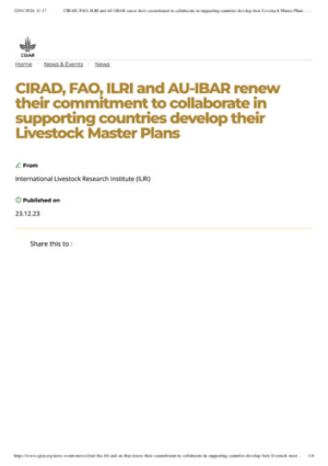 CIRAD, FAO, ILRI and AU-IBAR renew thei...p their Livestock Master Plans - CGIAR.pdf.jpg