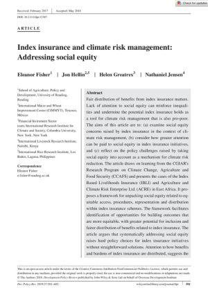 Development Policy Review - 2018 - Fisher - Index insurance and climate risk management Addressing social equity.pdf.jpg
