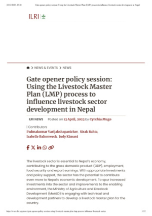 Gate opener policy session_ Using the L... livestock sector development in Nepal.pdf.jpg