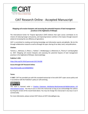 Mapping soil erosion hotspots and assessing the potential impacts of land management practices in the highlands of Ethiopia - Manuscript.pdf.jpg