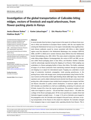 Medical Vet Entomology - 2025 - Stokes - Investigation of the global transportation of Culicoides biting midges vectors of.pdf.jpg