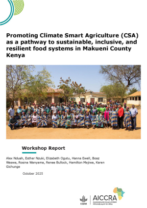 Promoting Climate Smart Agriculture (CSA) as a pathway to sustainable ...