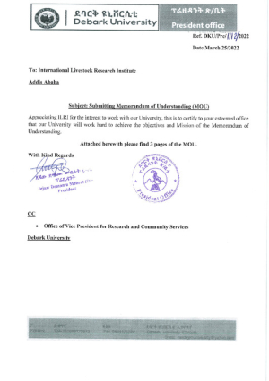 Signed MoU- ILRI & Debark University.pdf.jpg