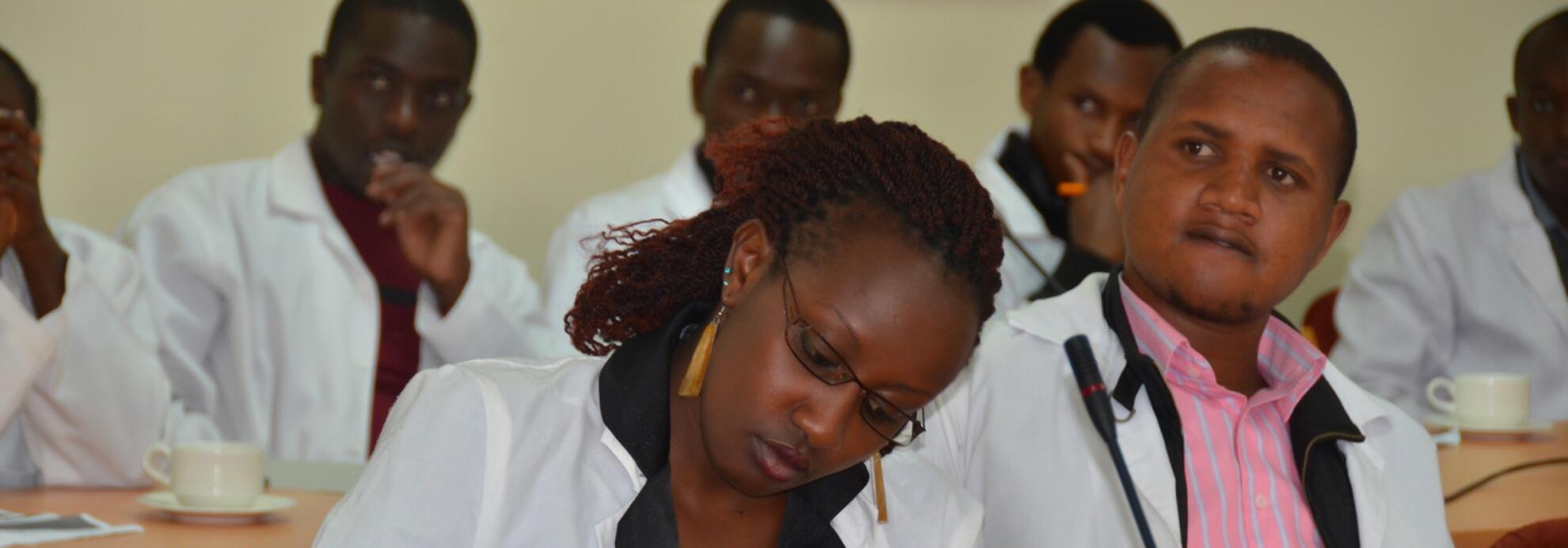 Undergraduate students from the University of Nairobi's College of Agriculture and Veterinary Sciences visit ILRI