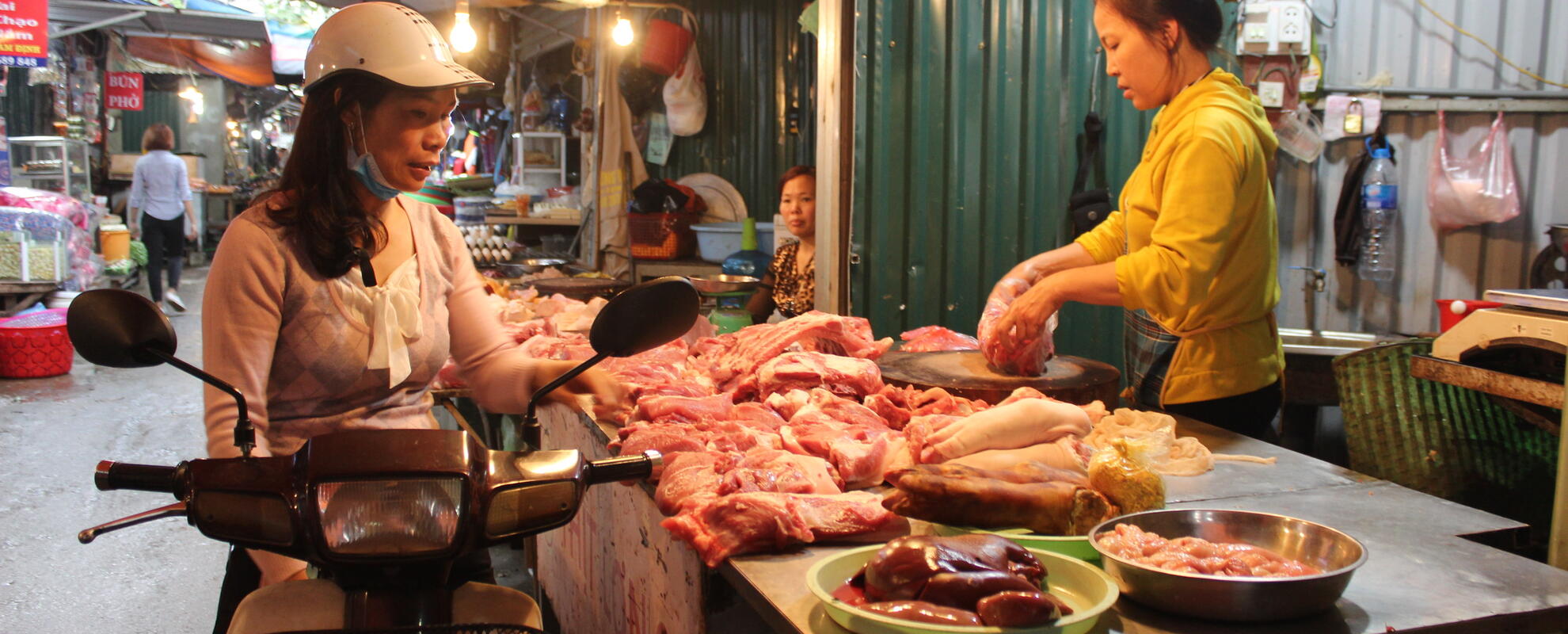 Traditional market in Vietnam
