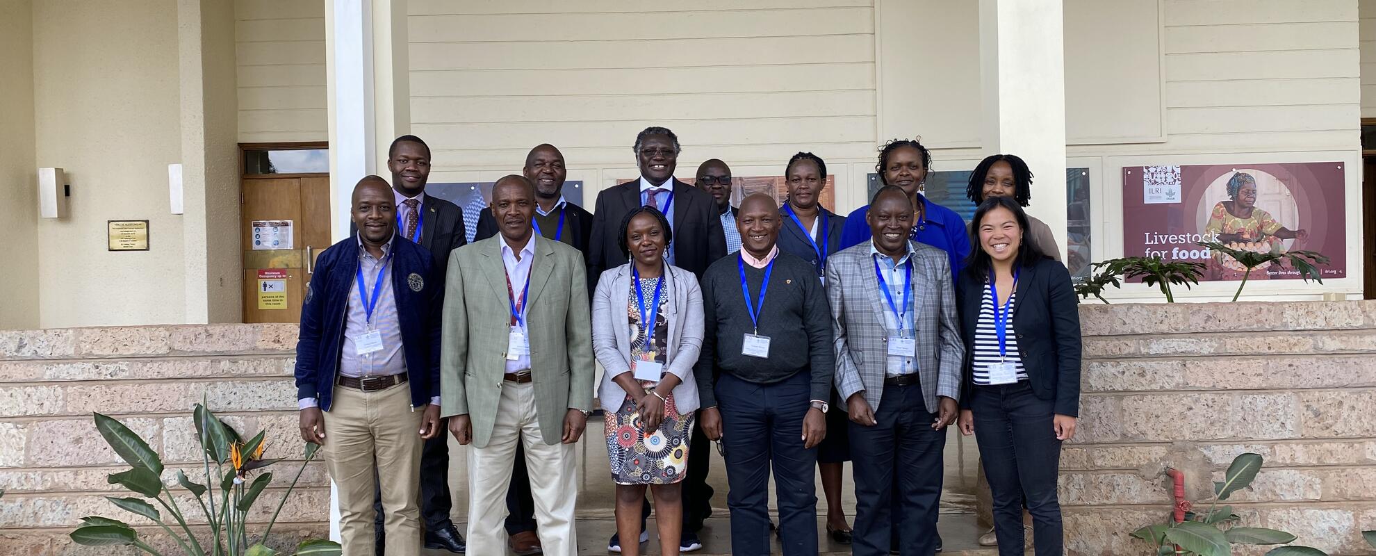 Group photo of the Policy Coherence in Food, Land and Water Systems in Kenya stakeholders’ workshop at ILRI in Nairobi, Kenya (ILRI / Madeline Wong). 