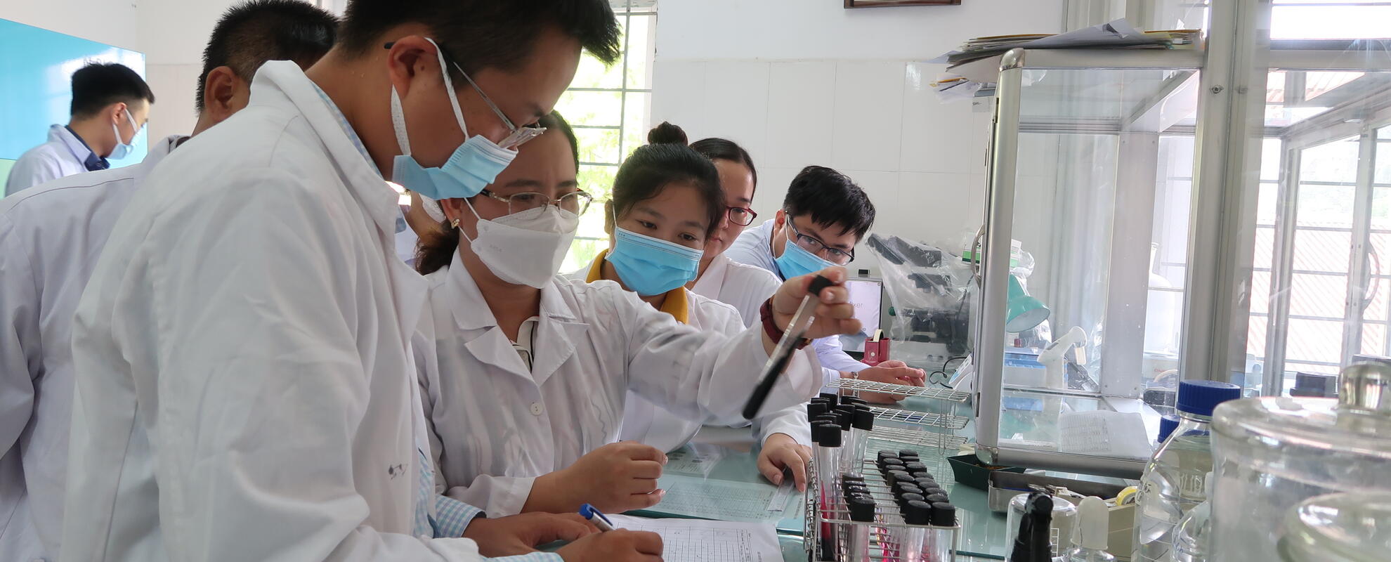 A lab training in Vietnam