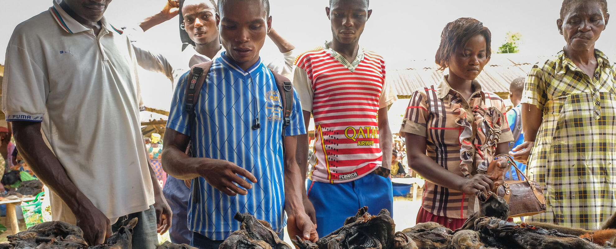 Bushmeat being sold at the weekly market of Yangambi, DRC. Photo credit: Axel Fassio/CIFOR
