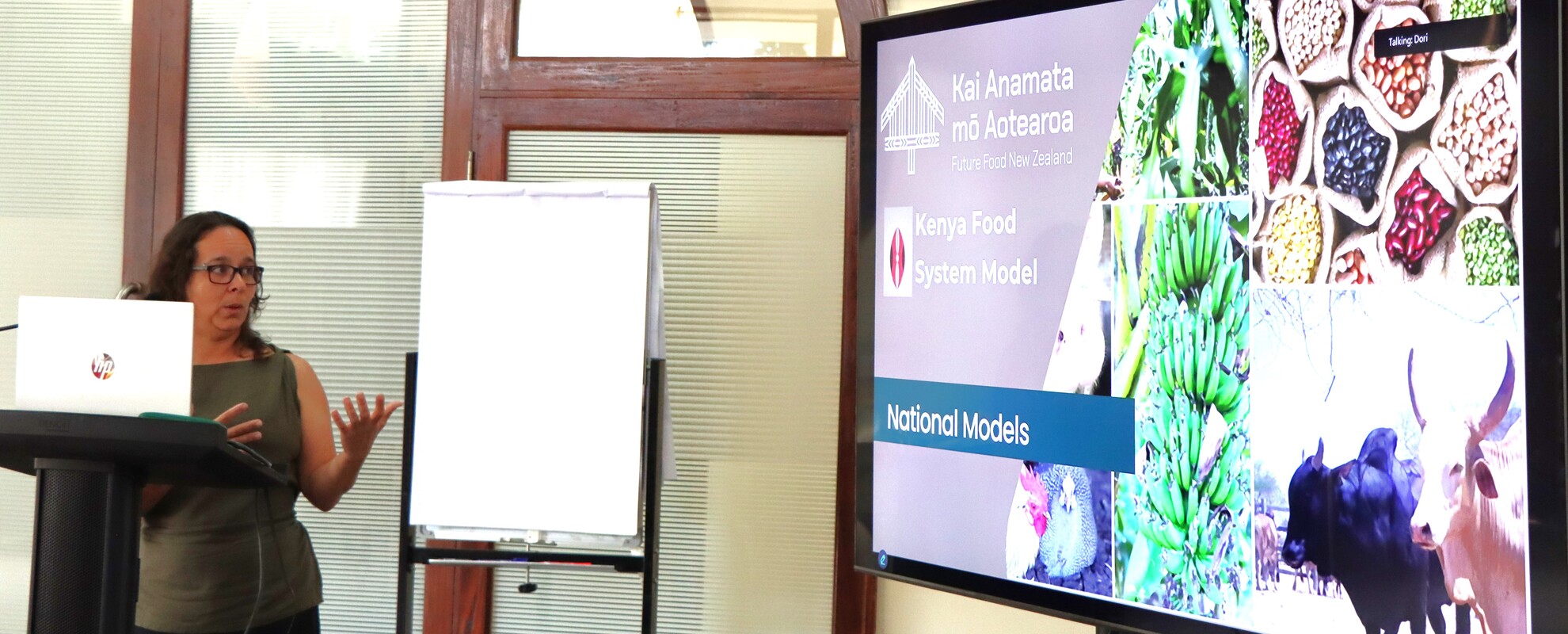 Dr Dori presenting on the Kenya food systems model