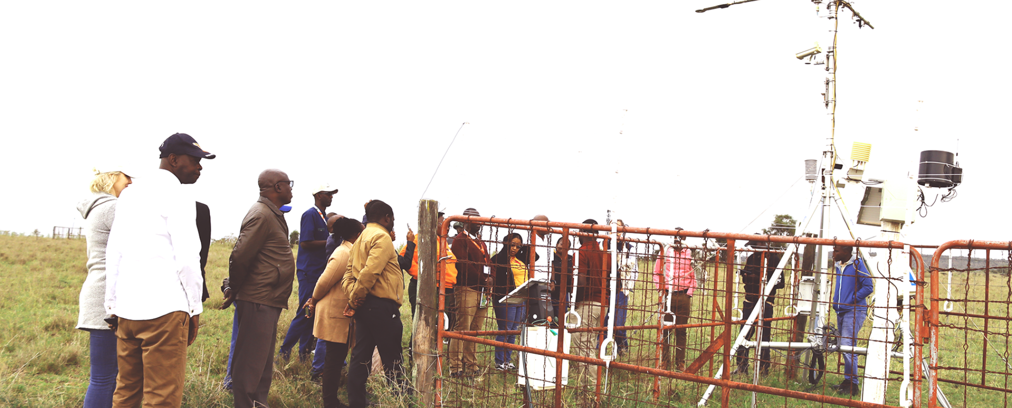 CapDev Participants learning about how the Eddy Covariance Tower works in measuring methane carbondioxide and vegetative cover profile at Kapiti 