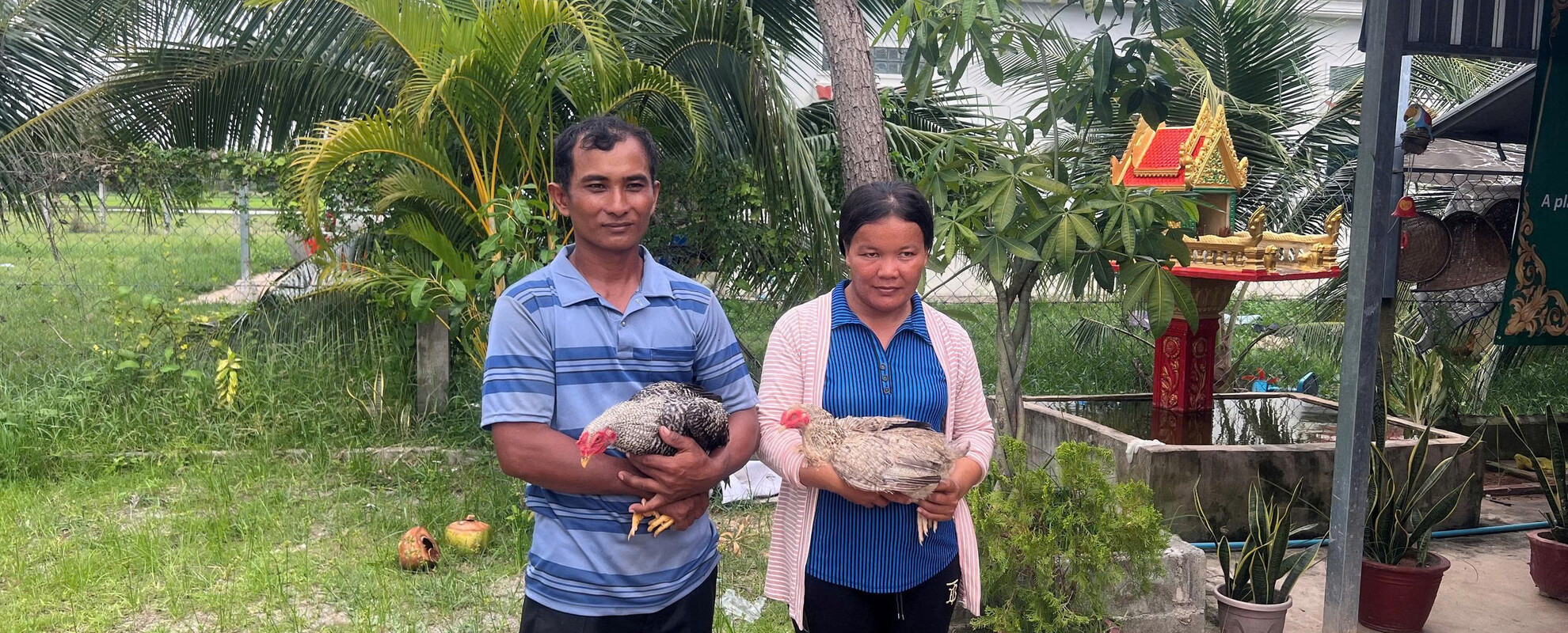 Poultry farmers in Cambodia