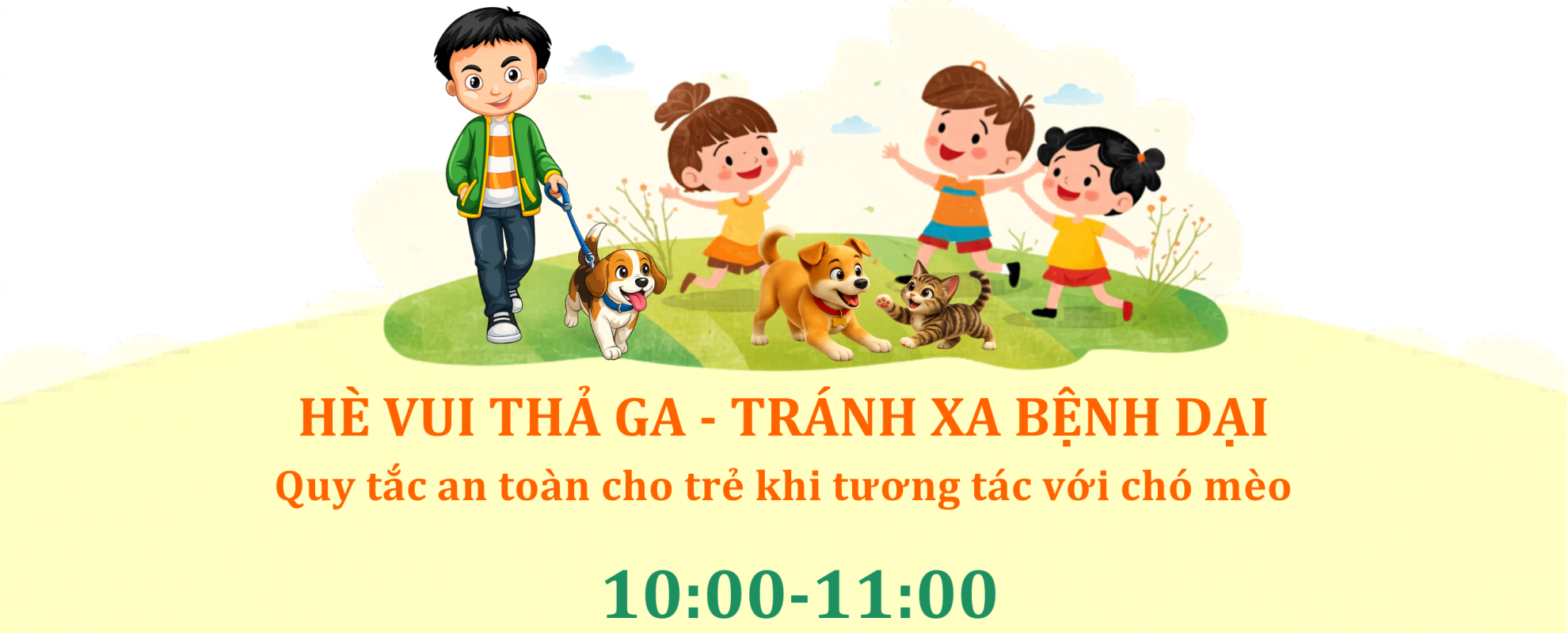 Webinar 1: “Enjoy Summer Safely, Stay Away from Rabies – Safe Interaction Rules for Children Around Dogs and Cats”. 