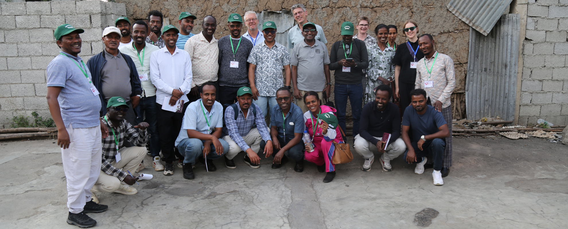a livestock inputs agrodealer visit and group photo .