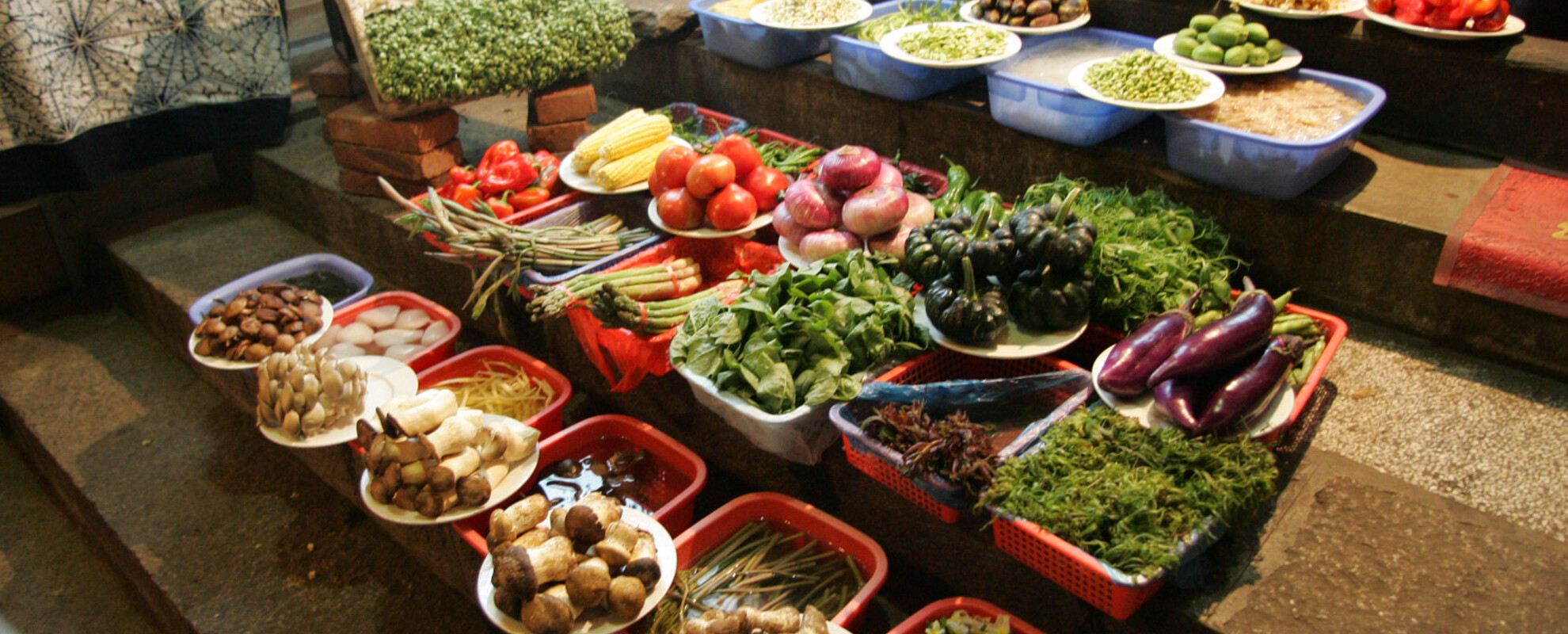 Vegetable on sale in an informal market