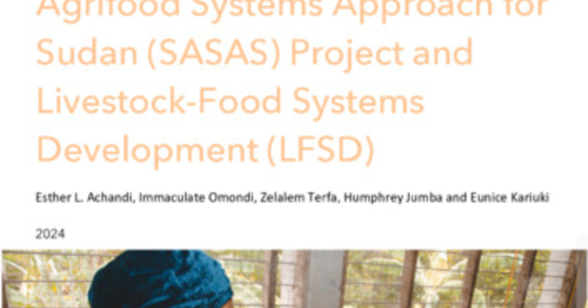 Gender exploration tool for the Sustainable Agrifood Systems Approach ...