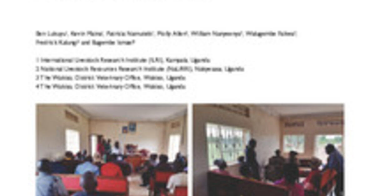 Characterisation of the livestock production system and potential for