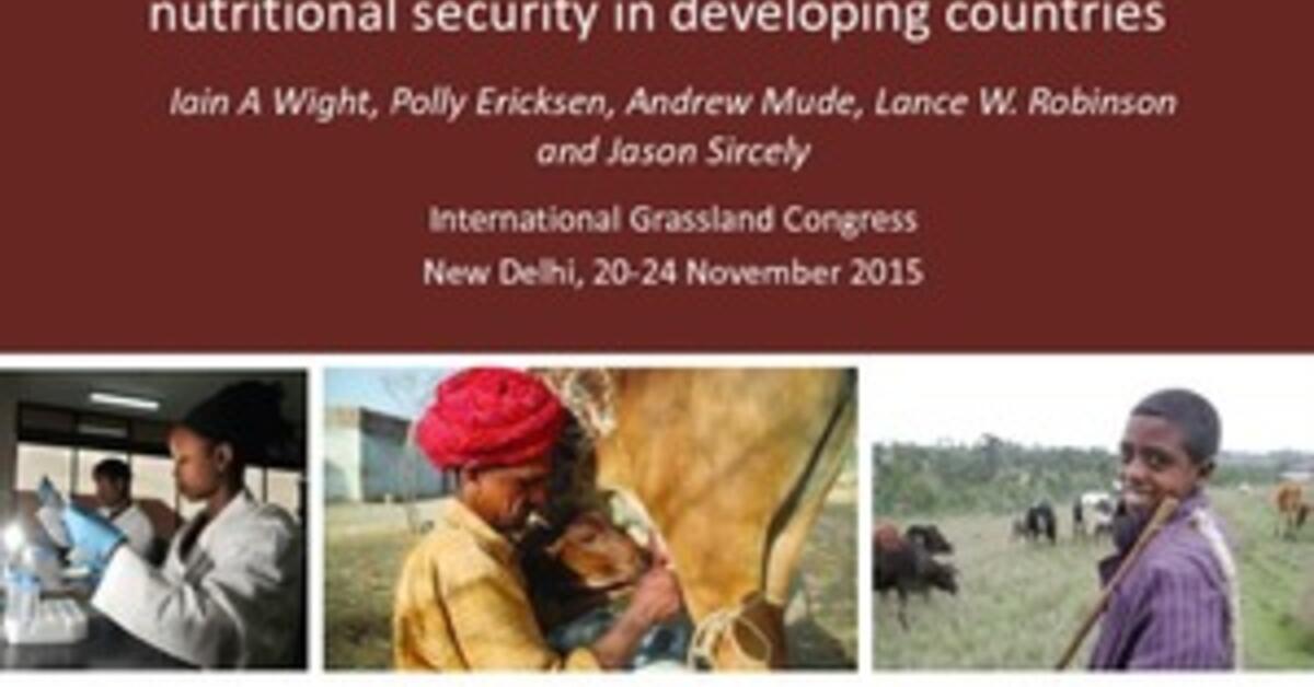 Importance of livestock production from grasslands for national and