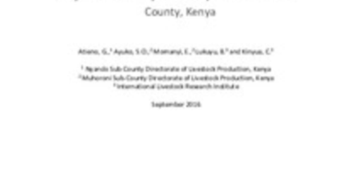 Characterization of livestock production systems and the potential of