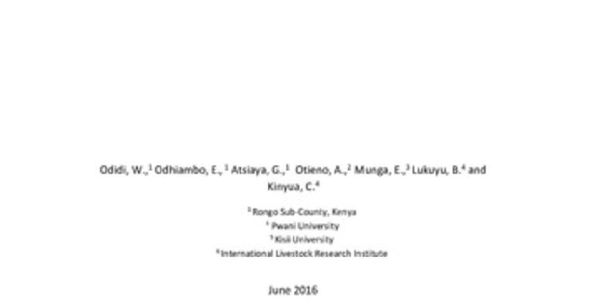 Characterization of livestock production systems and the potential of