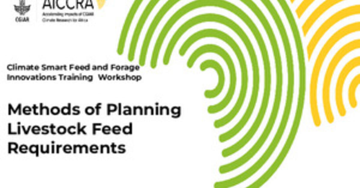 Methods of Planning Livestock Feed Requirements