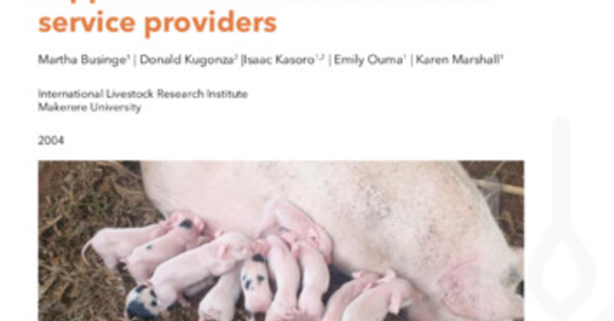 Adoption of pig Artificial Insemination by pig keepers in Uganda ...