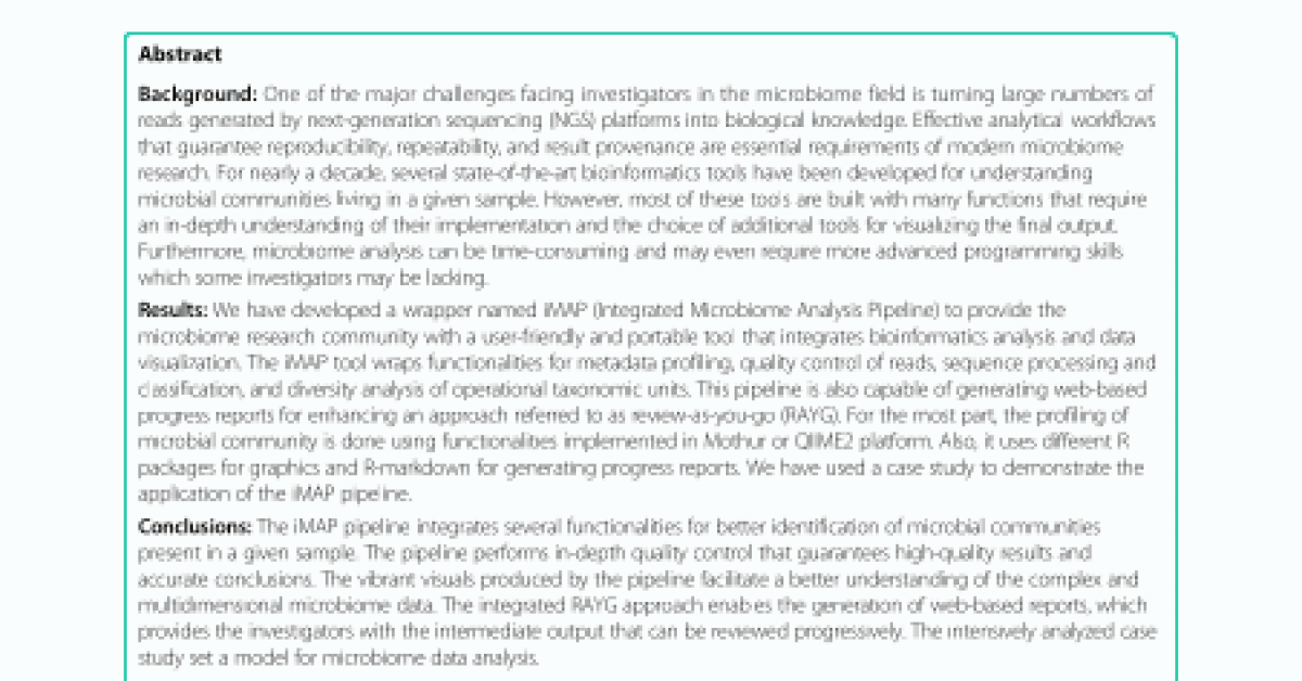 iMAP: An integrated bioinformatics and visualization pipeline for ...