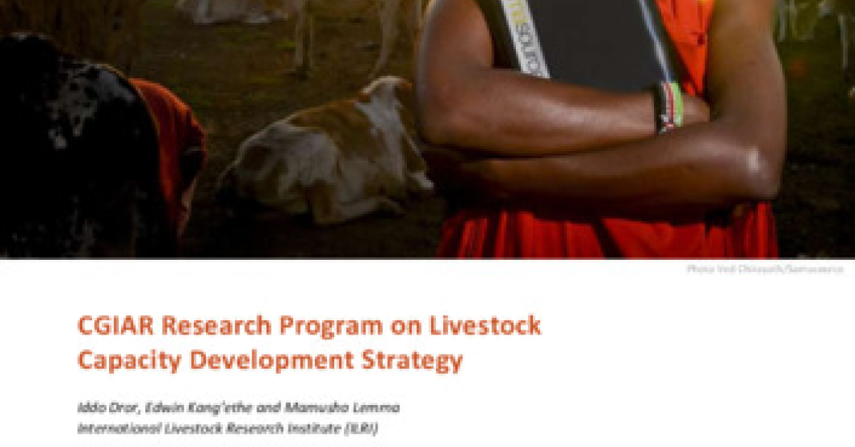 CGIAR Research Program on Livestock Capacity Development Strategy