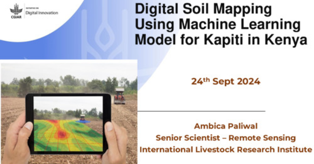 Digital soil mapping using machine learning model for Kapiti in Kenya