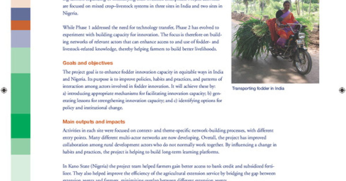 Fodder Project More Fodder, Better Livelihoods: The Fodder Innovation Project (Phase 2)